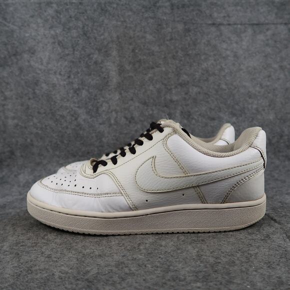 Nike Shoes Womens 8 Sneakers Court Vision Low Basketball Trainers Leather White - Picture 4 of 12